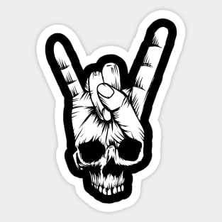 Skeleton Rocker Hand Sticker